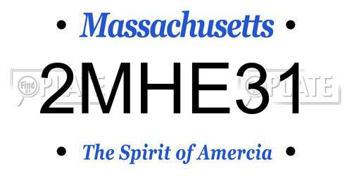 2MHE31 Massachusetts License Plate
