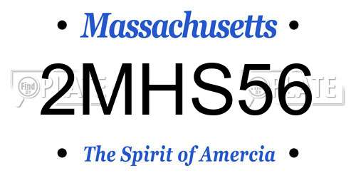 2MHS56 Massachusetts License Plate