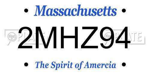 2MHZ94 Massachusetts License Plate