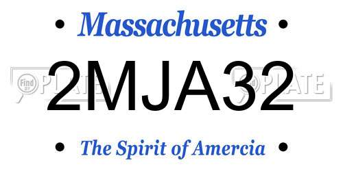 2MJA32 Massachusetts License Plate