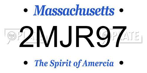 2MJR97 Massachusetts License Plate