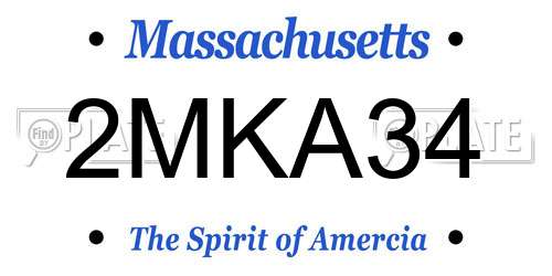 2MKA34 Massachusetts License Plate