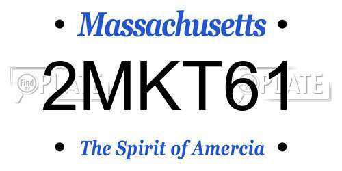 2MKT61 Massachusetts License Plate