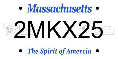 2MKX25 Massachusetts License Plate