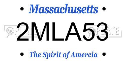 2MLA53 Massachusetts License Plate