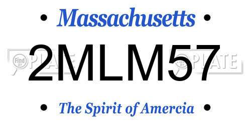 2MLM57 Massachusetts License Plate