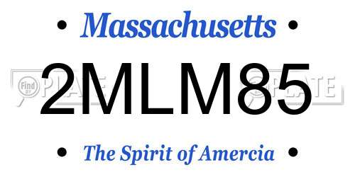 2MLM85 Massachusetts License Plate