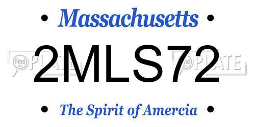 2MLS72 Massachusetts License Plate