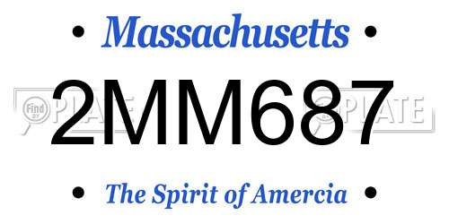 2MM687 Massachusetts License Plate