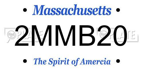 2MMB20 Massachusetts License Plate