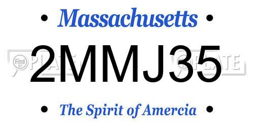 2MMJ35 Massachusetts License Plate