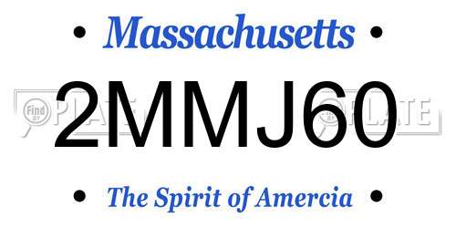 2MMJ60 Massachusetts License Plate
