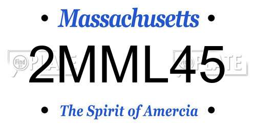 2MML45 Massachusetts License Plate