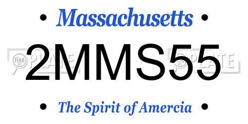 2MMS55 Massachusetts License Plate
