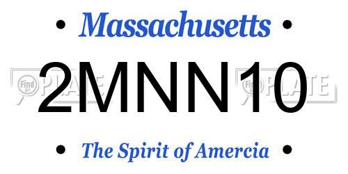 2MNN10 Massachusetts License Plate