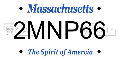 2MNP66 Massachusetts License Plate