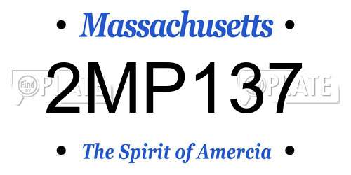 2MP137 Massachusetts License Plate