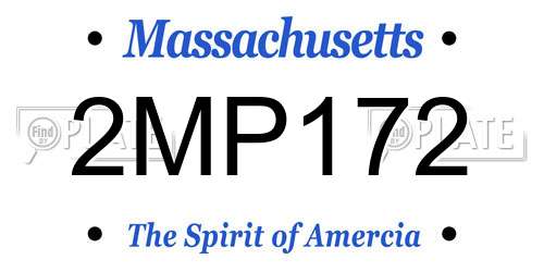 2MP172 Massachusetts License Plate