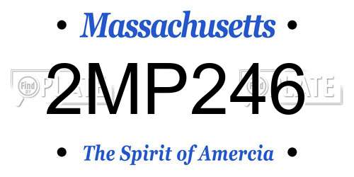 2MP246 Massachusetts License Plate