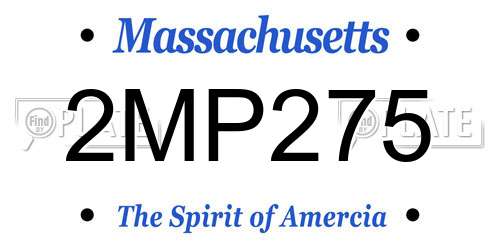 2MP275 Massachusetts License Plate