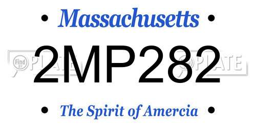 2MP282 Massachusetts License Plate