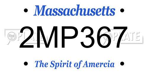 2MP367 Massachusetts License Plate