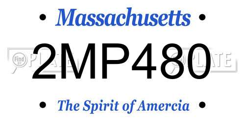 2MP480 Massachusetts License Plate