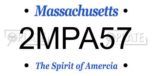 2MPA57 Massachusetts License Plate