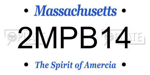 2MPB14 Massachusetts License Plate