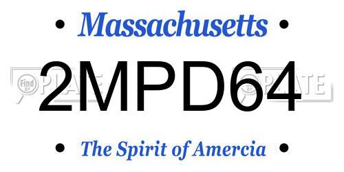 2MPD64 Massachusetts License Plate