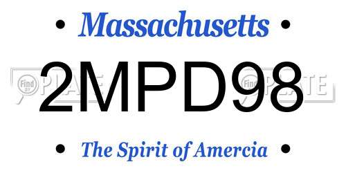 2MPD98 Massachusetts License Plate