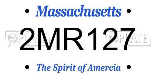 2MR127 Massachusetts License Plate