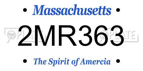 2MR363 Massachusetts License Plate