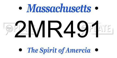 2MR491 Massachusetts License Plate