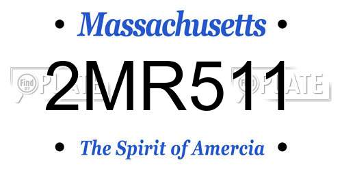 2MR511 Massachusetts License Plate