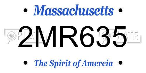 2MR635 Massachusetts License Plate