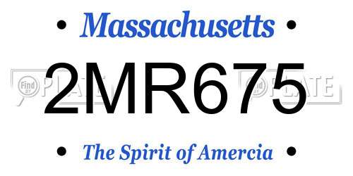 2MR675 Massachusetts License Plate