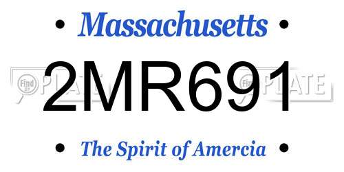 2MR691 Massachusetts License Plate