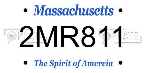 2MR811 Massachusetts License Plate