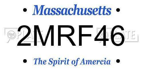 2MRF46 Massachusetts License Plate