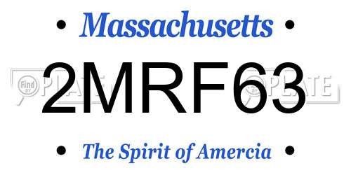 2MRF63 Massachusetts License Plate