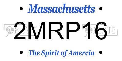 2MRP16 Massachusetts License Plate