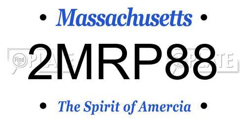 2MRP88 Massachusetts License Plate