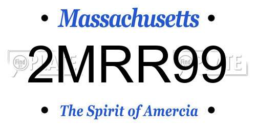 2MRR99 Massachusetts License Plate