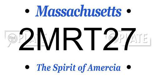 2MRT27 Massachusetts License Plate