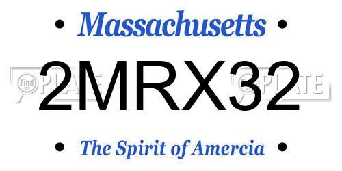 2MRX32 Massachusetts License Plate