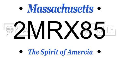 2MRX85 Massachusetts License Plate