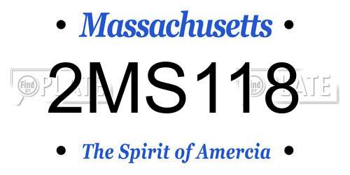 2MS118 Massachusetts License Plate