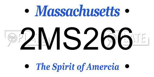 2MS266 Massachusetts License Plate