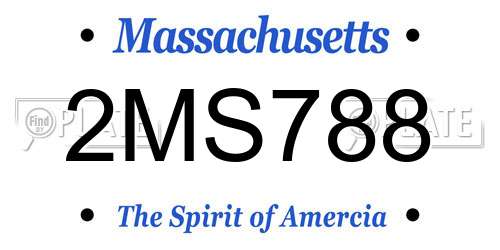 2MS788 Massachusetts License Plate